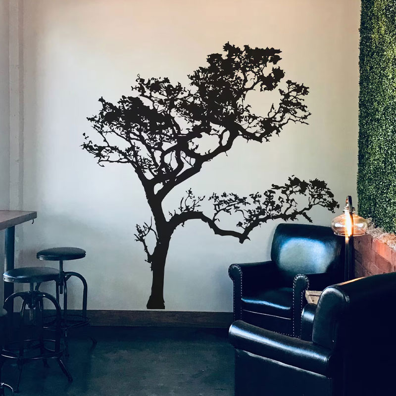 Monstera Thai Constellation - Grande albero di quercia adesivo da