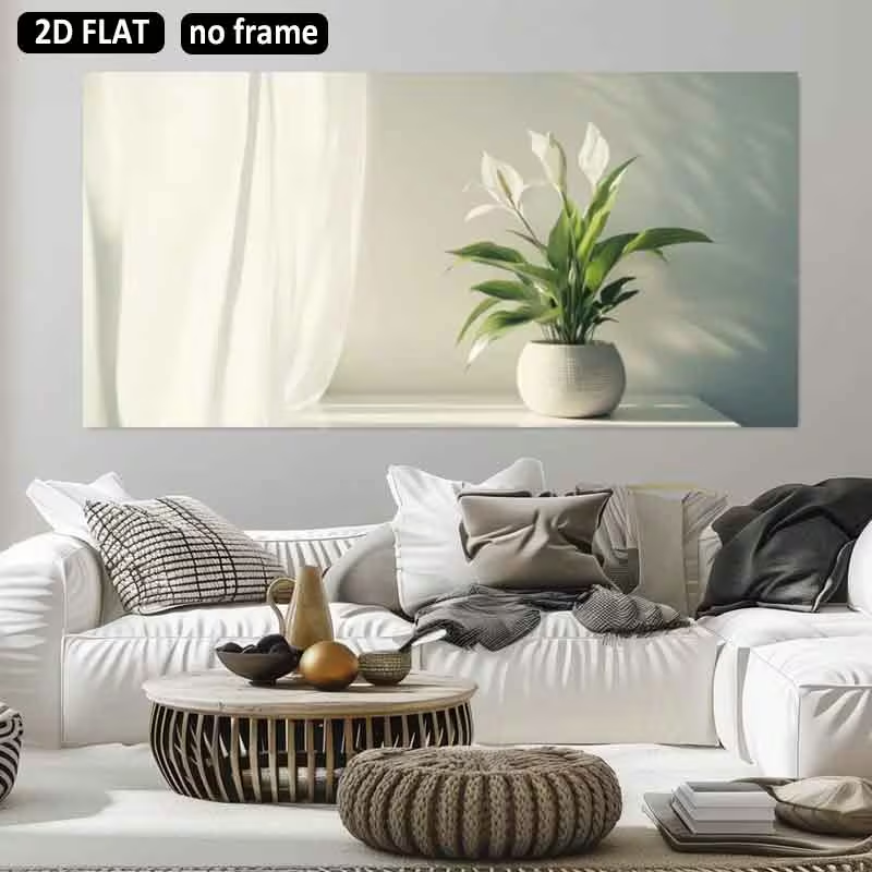 Peace Lily White - 1 pezzo (senza cornice), stampa su