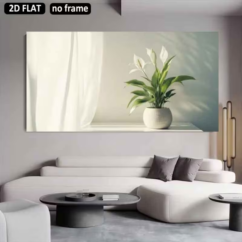 1 pezzo (senza cornice), stamp - Peace Lily White recensione e prezzo