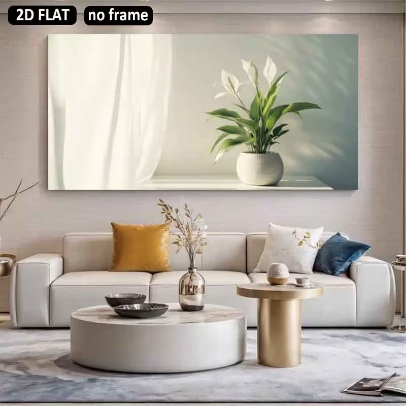Stampa su Tela 2D Piatta, 1 Pe - Peace Lily White recensione e prezzo